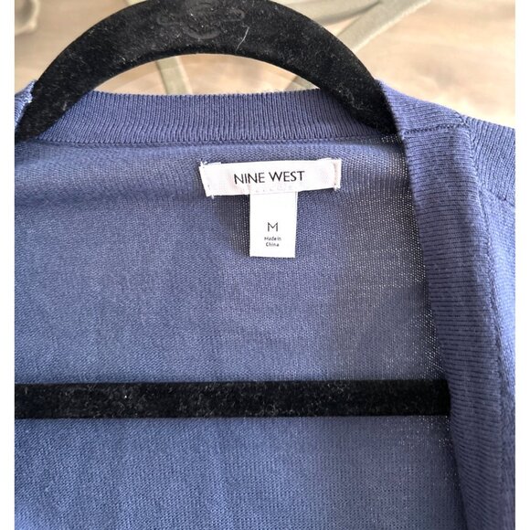 Nine West Womens Open Front Cardigan Sweater With Pockets Medium - Picture 3 of 7